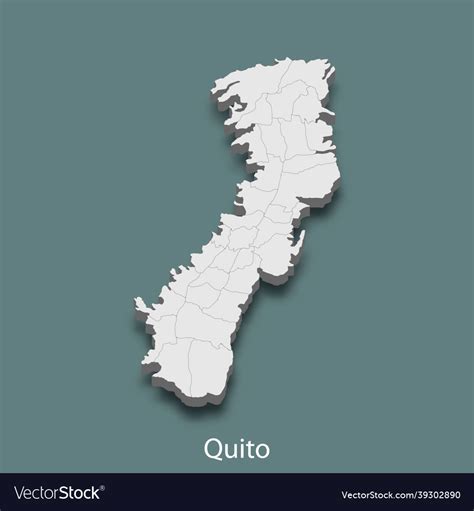 3d Isometric Map Of Quito Is A City Of Ecuador Vector Image