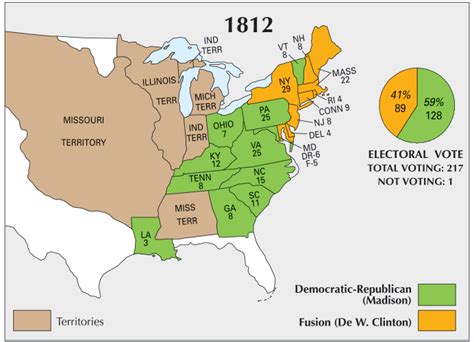 Us Election Of 1812 Map Gis Geography