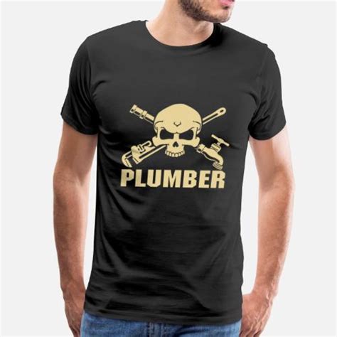 Plumber Wrench Plumber Plumber Plumber Crack Di Mens Premium T Shirt