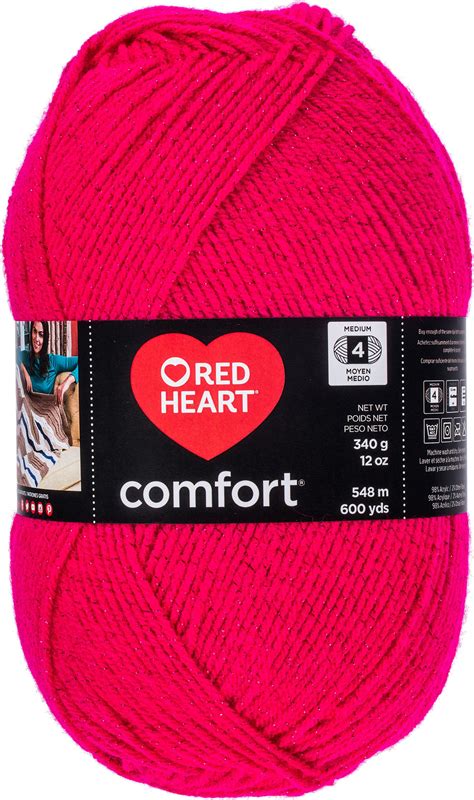 Red Heart Comfort Yarn Cerise Shimmer