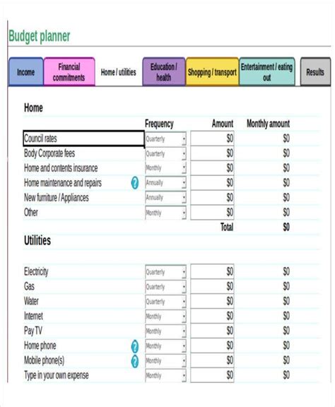 Excel Business Budget Template