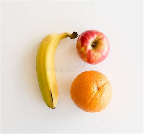 Banana Apple And Orange From Above Stock Photo Image Of Eating