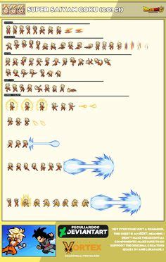 Super saiyan god is the fourth saiyan transformation that traitless and prodigy trait users can use. Pin by CeeJay Bew on sprite sheets in 2019 | Goku, Deviantart, Dragon ball