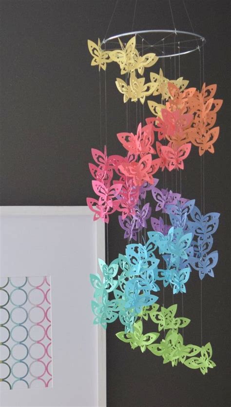 Spiral Paper Butterfly Mobile Chandelier In By