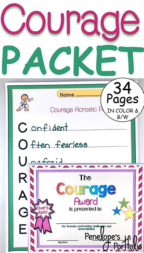 Courage Courageous Activities And Lessons Social Emotional Learning