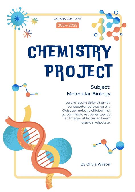 Chemistry Project Front Page Design
