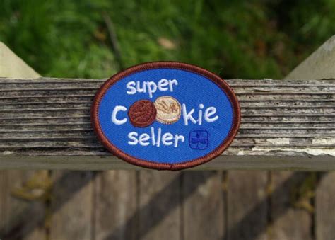 Girl Scouts Super Cookie Seller Blue 2 78 X 2 Embroidered Patch Ebay