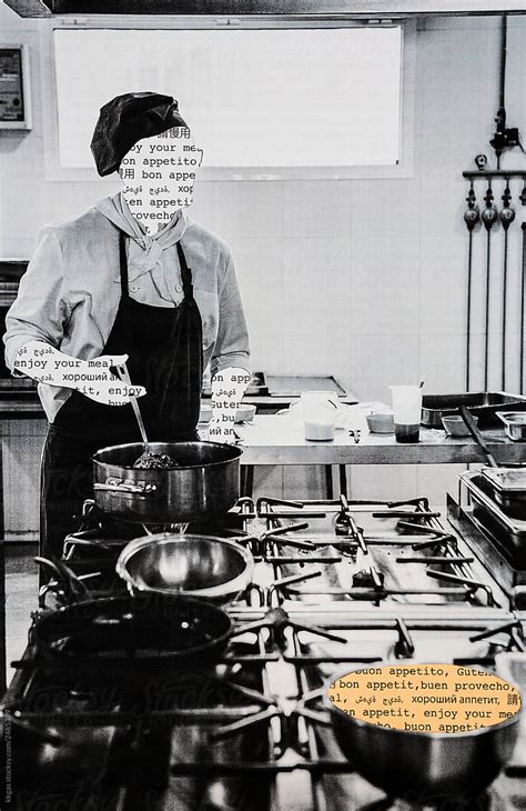Collage Of Anonymous Chef In Kitchen By Stocksy Contributor Kkgas