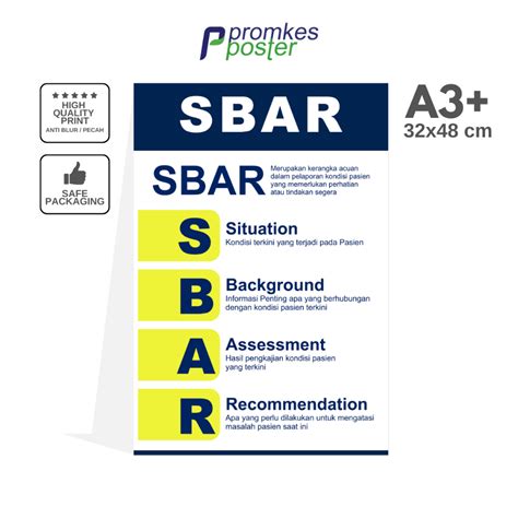 Jual Poster Kesehatan Sbar Situation Background Assessment Recommendation Shopee Indonesia