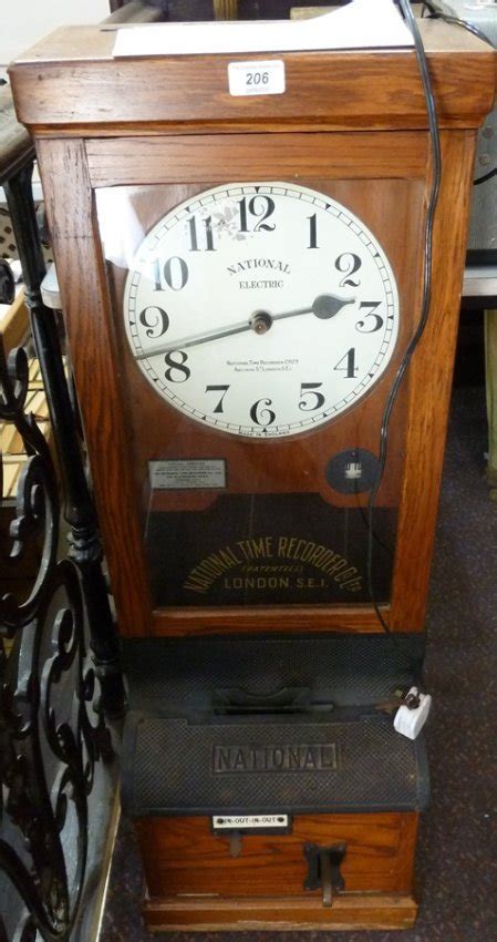 National Time Recorder Company Ltd London With Oak Ca Lot 206