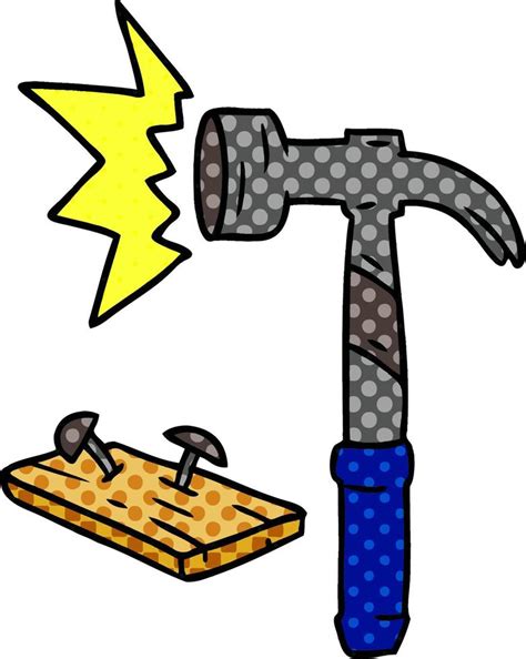 Cartoon Doodle Of A Hammer And Nails 10543882 Vector Art At Vecteezy