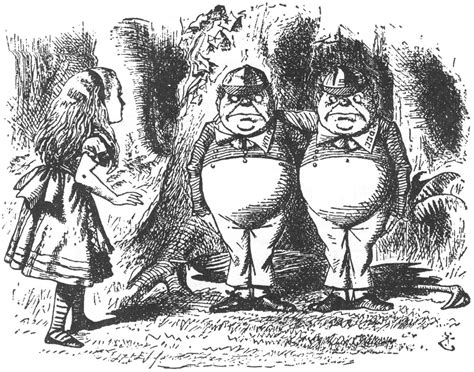 As she gets older she forgets about wonderland and lives her life with her mother. Tweedledee and Tweedledum - Alice in Wonderland Wiki