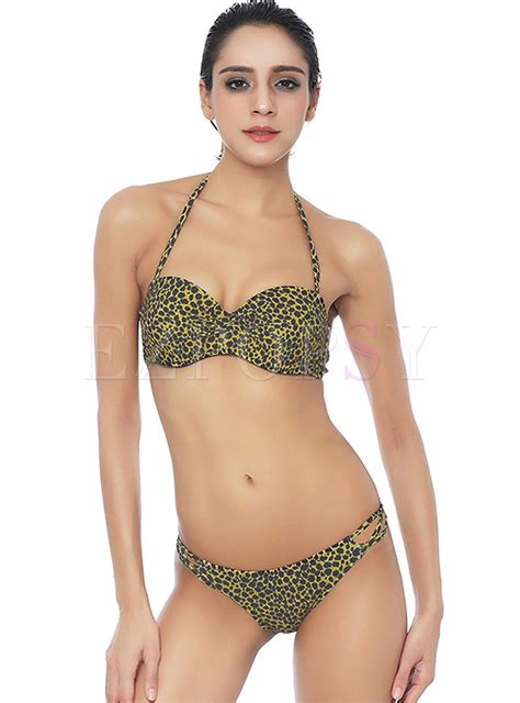 Swimwear Swimwear Sexy Leopard Print Venus Bikini