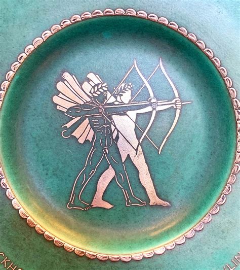 Nude Archers Rare Art Deco Dish Celebrating Stockholm Archery