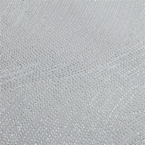 Muriva Orla Wave Glitter Wallpaper Vinyl Heavyweight White Blue Grey