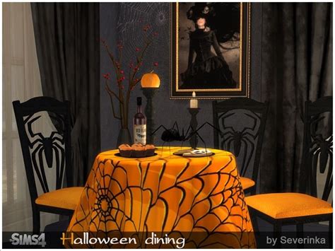Severinkas Halloween Dining Sims Sims 4 Sims 4 Custom Content