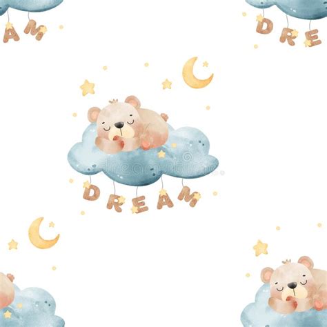 Teddy Bear Sky Watercolor Stock Illustrations 283 Teddy Bear Sky