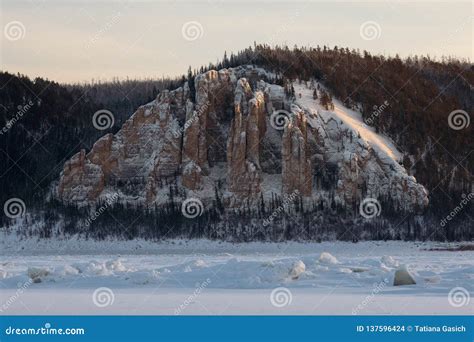 Lena Pillars At Sunset On The Lena River In Republic Of Sakha Siberia