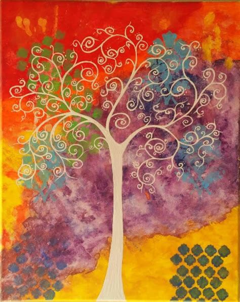Original Tree Of Life Wall Art Abstract Tree Painting Etsy