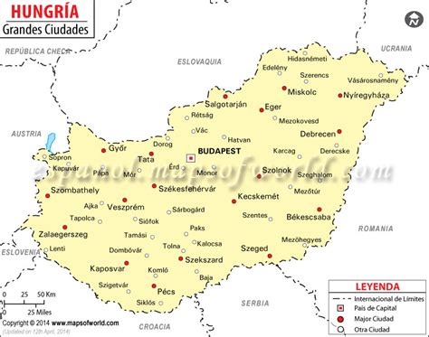Ciudades De Hungria Mapa