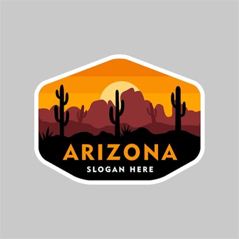 Premium Vector Arizona Badge Logo