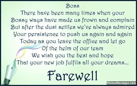 Farewell Message To Boss Leaving Hedwig Petronille