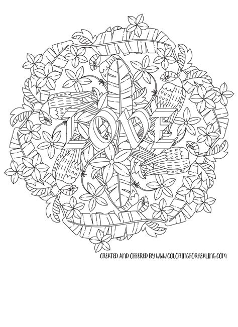 Check spelling or type a new query. Free Printable Valentine Love Bird Mandala Coloring Page ...