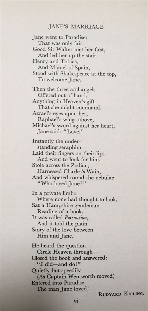 Poem By Rudyard Kipling From The Book Jane Austen By R Brimley