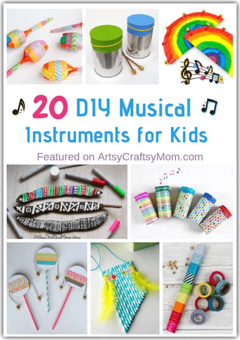 20 Diy Musical Instruments For Kids To Make Artsycraftsymom