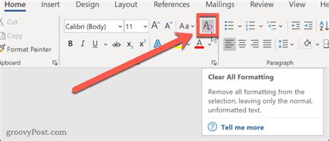 How To Clear Formatting In Microsoft Word Groovypost