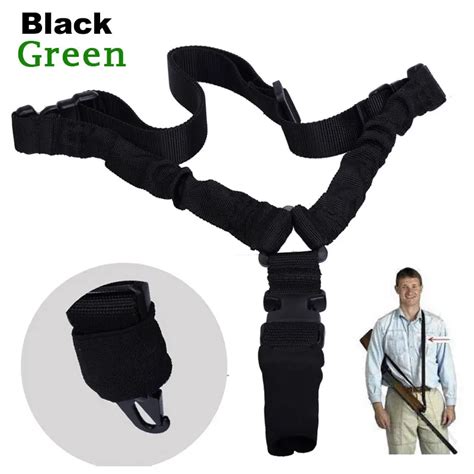Adjustable Tactical One Single 1 Point Sling Bungee Rifle Gun Sling
