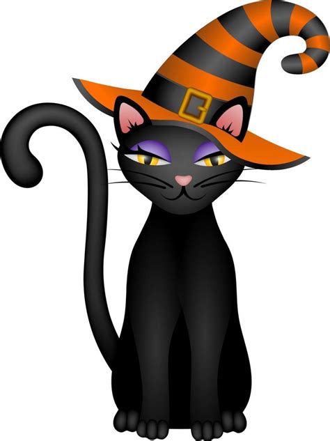 Halloween Black Cat With Witch Hat 3341674 Vector Art At Vecteezy