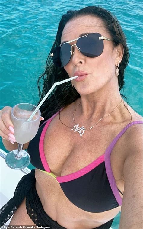 Kyle Richards 52 Shows Off Bikini Body In Turks And Caicos