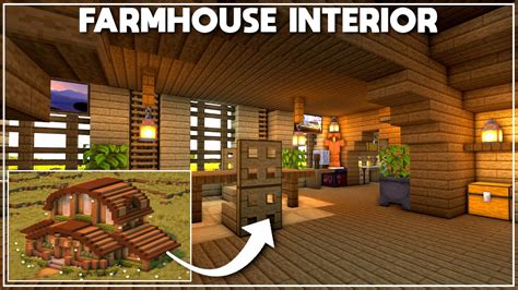 Minecraft How To Build A Farmhouse Interior Tutorial 2021 Youtube