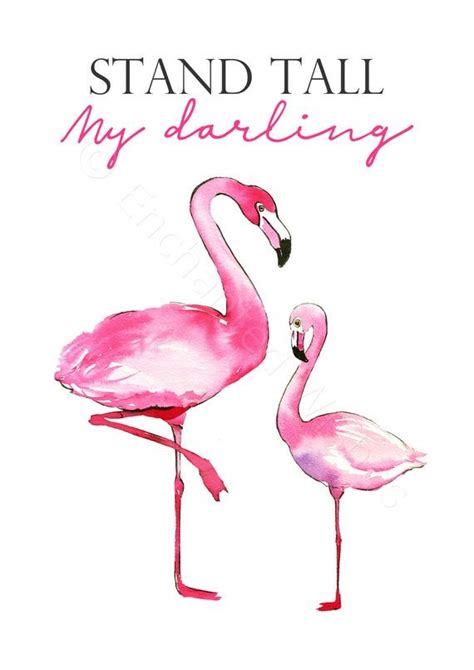 Flamingo Stand Tall My Darling Print, Stand Tall My Darling Flamingo ...