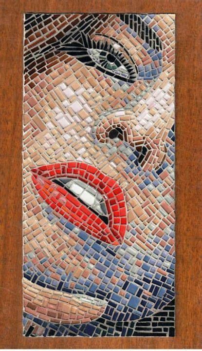 Mosaic Of Woman S Face Mosaic Faces Pinterest Mosaic Mosaic Art