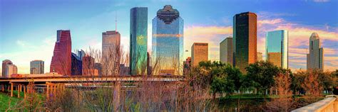 Houston Texas Downtown Skyline Panorama Photograph By Gregory Ballos