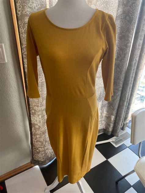 Mustard Yellow Wiggle Dress Etsy