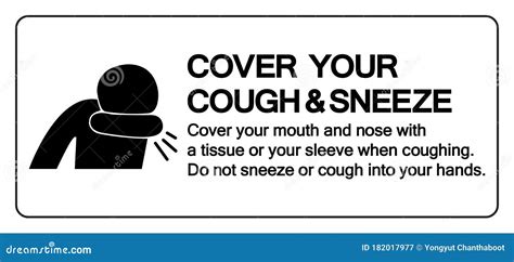 Cover Your Cough And Sneeze Symbol Vector Illustration Isolated On