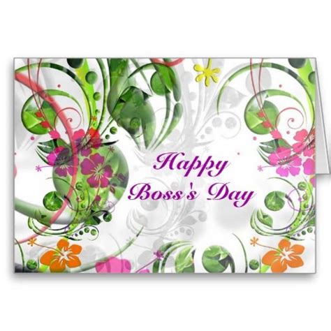 Happy Bosss Day For Female Boss With Flowers Card Happy