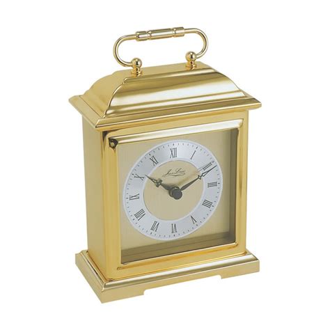 Gold Plated Quartz Carriage Style Clock