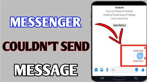 Messenger Couldn T Send Message Problem How To Fix Message Not