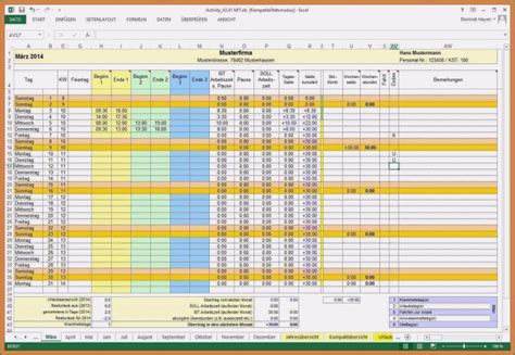 4 Schichtplan Excel