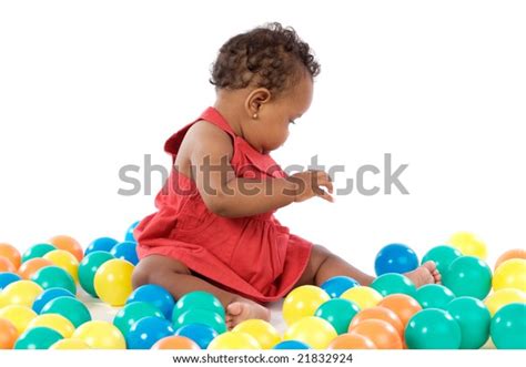 Adorable Baby Girl Playing Balls Colors Stock Photo 21832924 Shutterstock