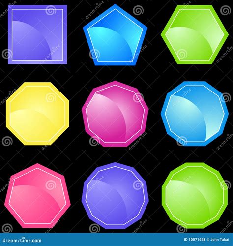 Set Of 9 Shapes Stock Vector Illustration Of Graphic 10071638
