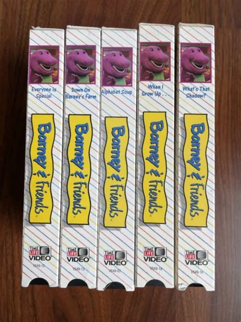 Barney And Friends 1992 Time Life Vhs Tapes Videos Lot Of 5 Vintage 950