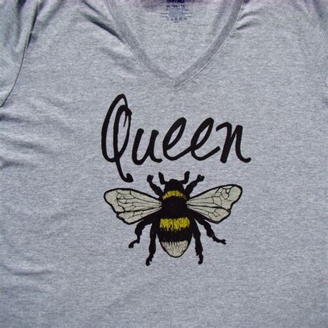 Queen Bee Ladies V Neck Shirt Tops And Tees Super Cute Bee Etsy