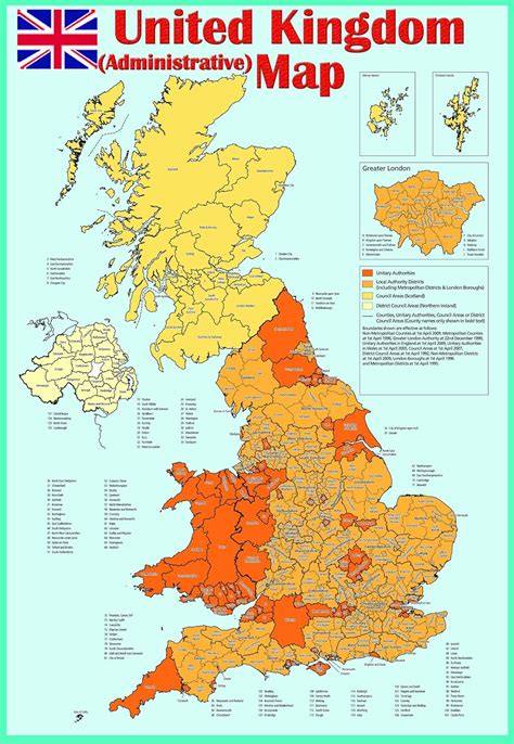 A3 Laminated Uk Counties Map Educational Poster Uk Office Images And