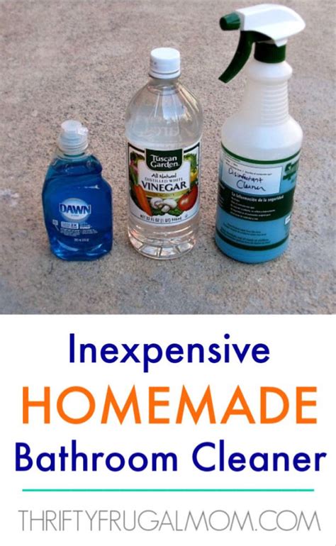 Inexpensive Diy Homemade Bathroom Cleaner Thrifty Frugal Mom