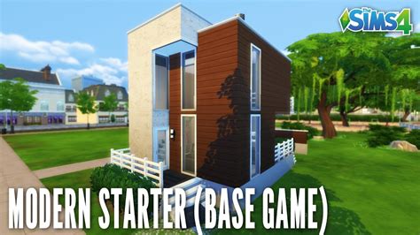 The Sims 4 Speed Build 125 Modern Starter Base Game Youtube